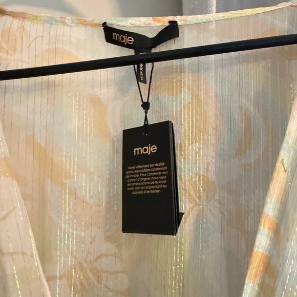 Maje Yellow Ruffled Dress - Picture 2 of 2